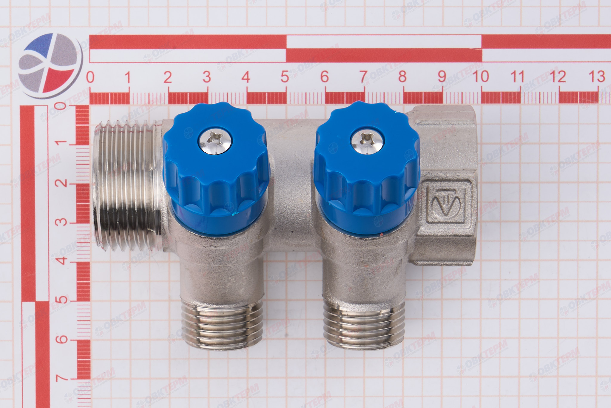Коллектор  Valtec с регулир вентилями  1" * 2вых  1/2"нар   (1уп/24ящ) - миниатюра №11