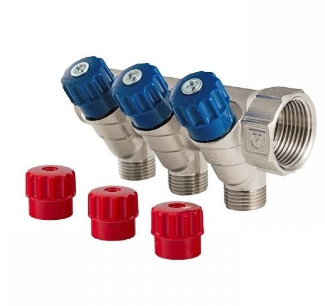 Коллектор  Valtec с регулир вентилями  1" * 3вых  1/2"нар   (1уп/20ящ) - Изображение №5