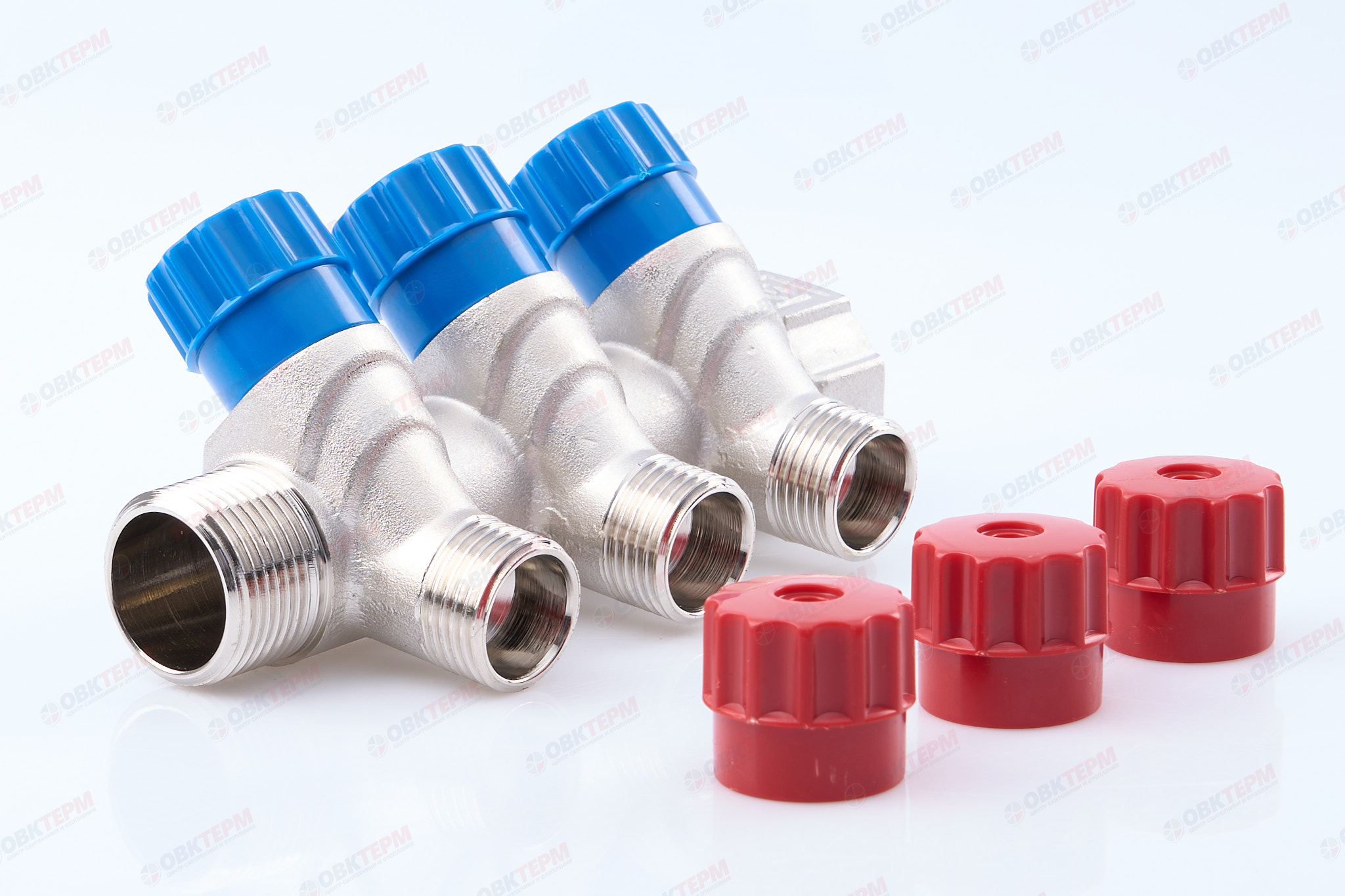 Коллектор  Valtec с регулир вентилями  1" * 3вых  1/2"нар   (1уп/20ящ) - миниатюра №10