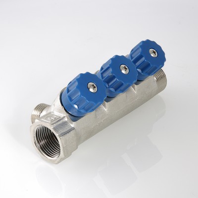 Коллектор  Valtec с регулир вентилями  1" * 3вых  1/2"нар   (1уп/20ящ) - Изображение №2