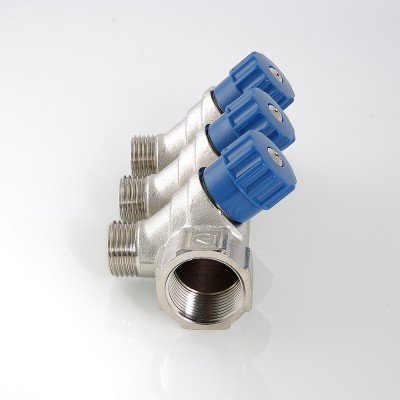 Коллектор  Valtec с регулир вентилями  1" * 3вых  1/2"нар   (1уп/20ящ) - Изображение №4