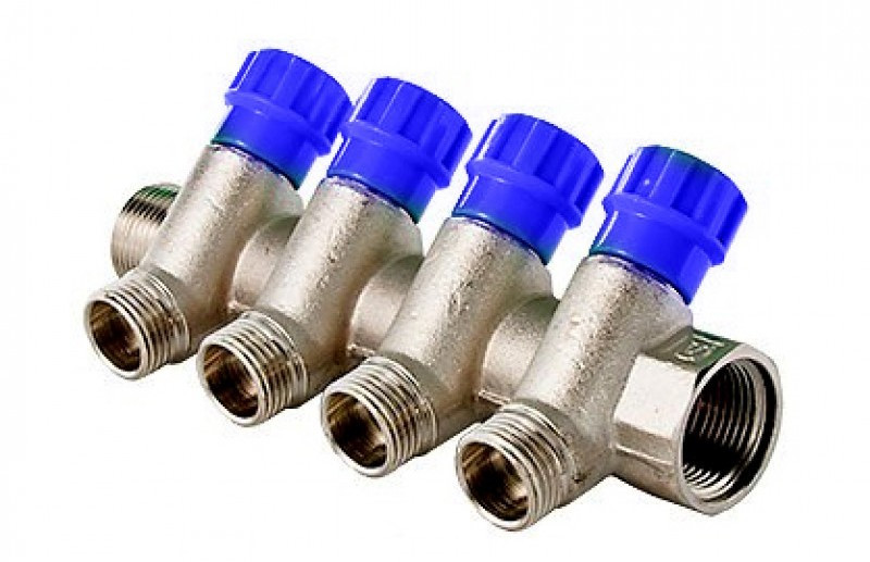 Коллектор  Valtec с регулир вентилями  1" * 4вых  1/2"нар   (1уп/17ящ) - Изображение №5