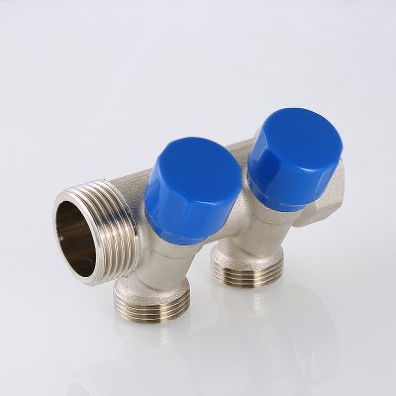 Коллектор  Valtec с регулир вентилями  3/4" * 2вых  1/2"нар  (1уп/30ящ) - Изображение №2