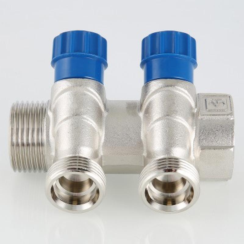 Коллектор  Valtec с регулир вентилями  3/4" * 2вых  1/2"нар  (1уп/30ящ) - Изображение №4
