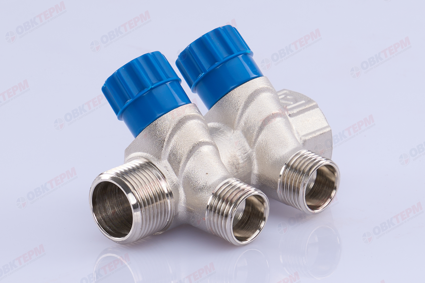 Коллектор  Valtec с регулир вентилями  3/4" * 2вых  1/2"нар  (1уп/30ящ) - изображение №1