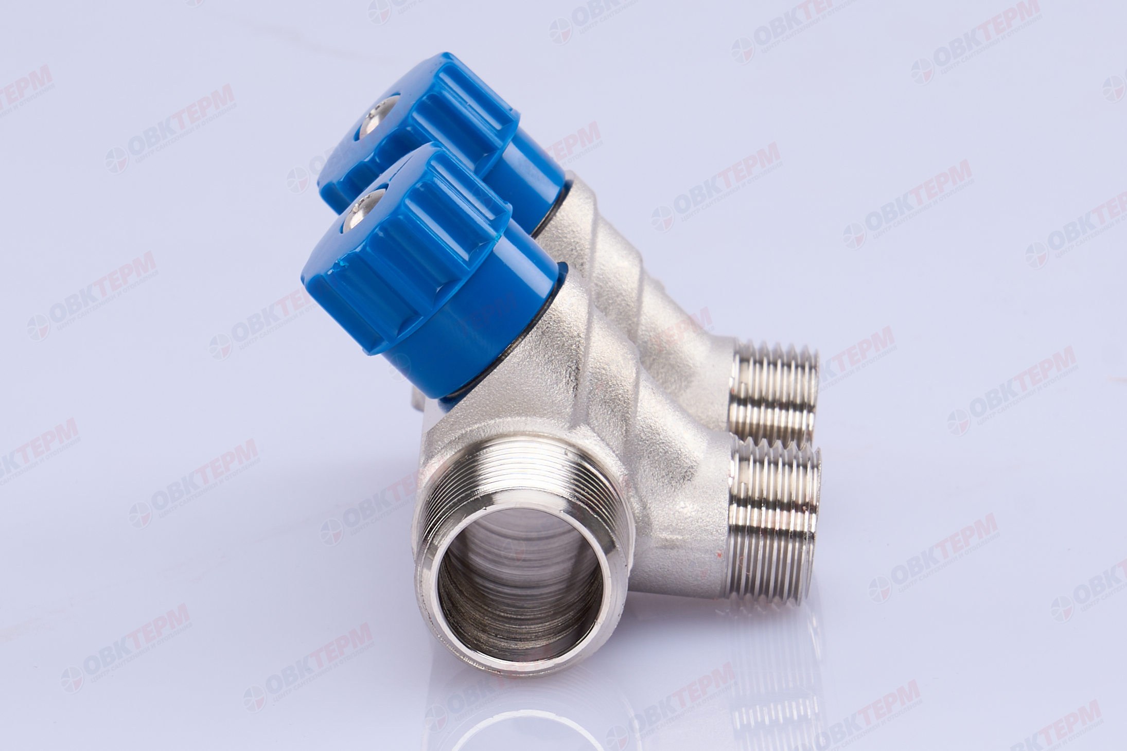 Коллектор  Valtec с регулир вентилями  3/4" * 2вых  1/2"нар  (1уп/30ящ) - миниатюра №2
