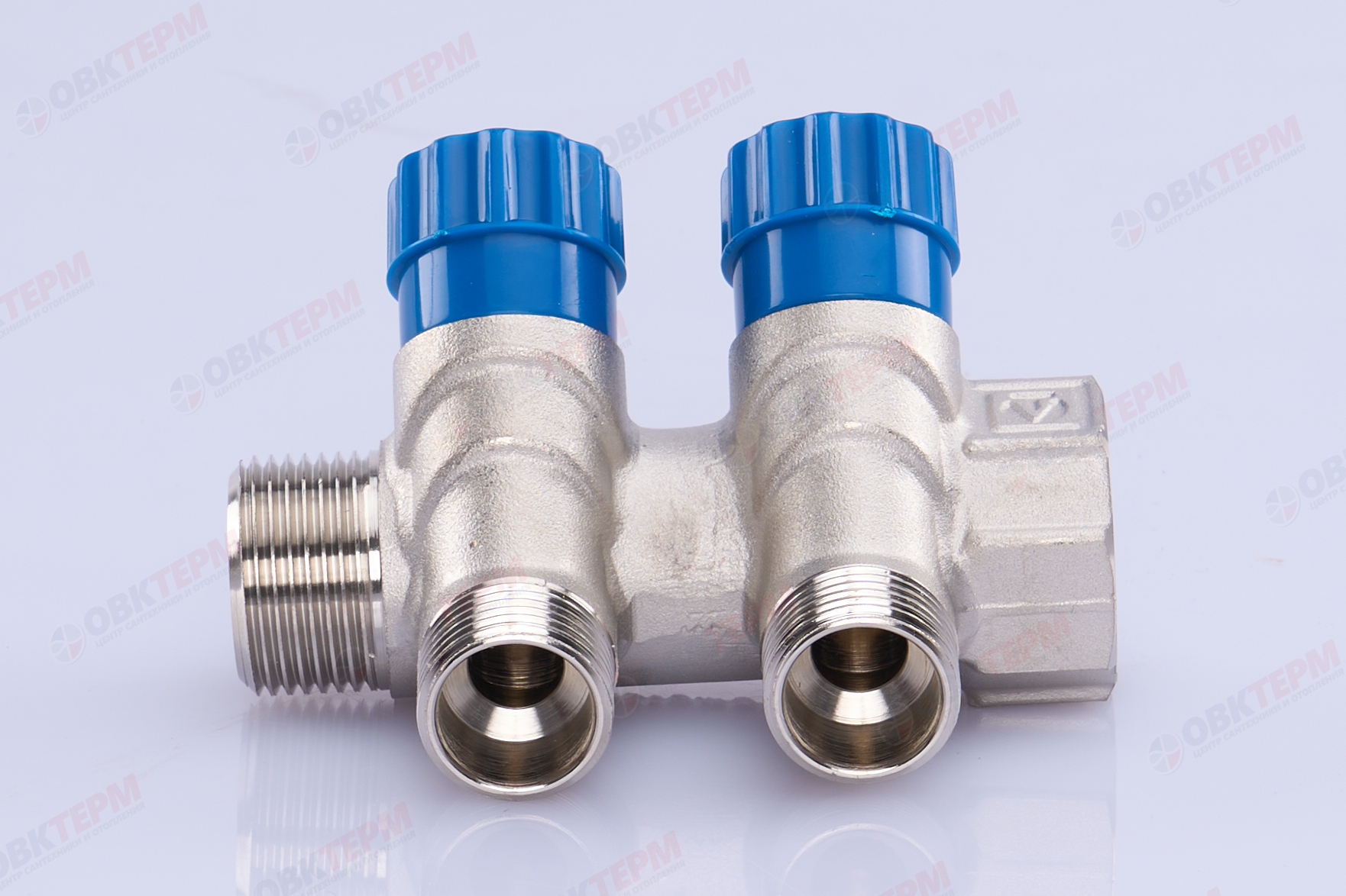 Коллектор  Valtec с регулир вентилями  3/4" * 2вых  1/2"нар  (1уп/30ящ) - миниатюра №4