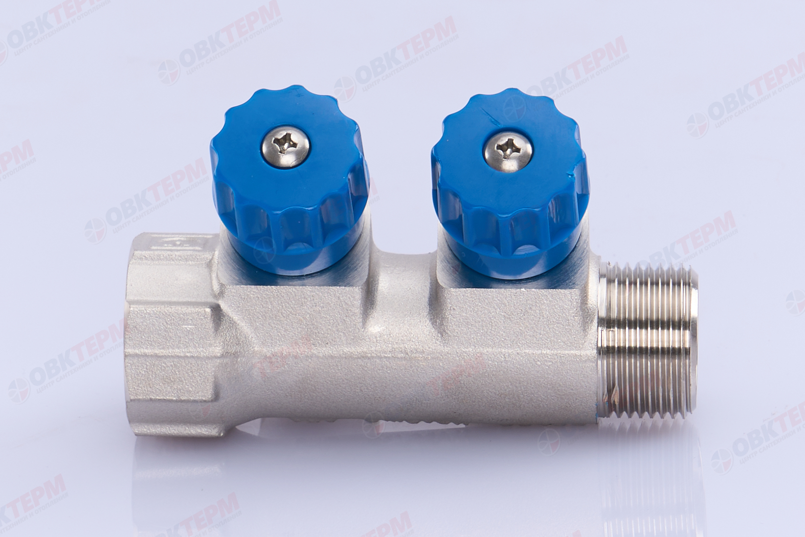 Коллектор  Valtec с регулир вентилями  3/4" * 2вых  1/2"нар  (1уп/30ящ) - миниатюра №6