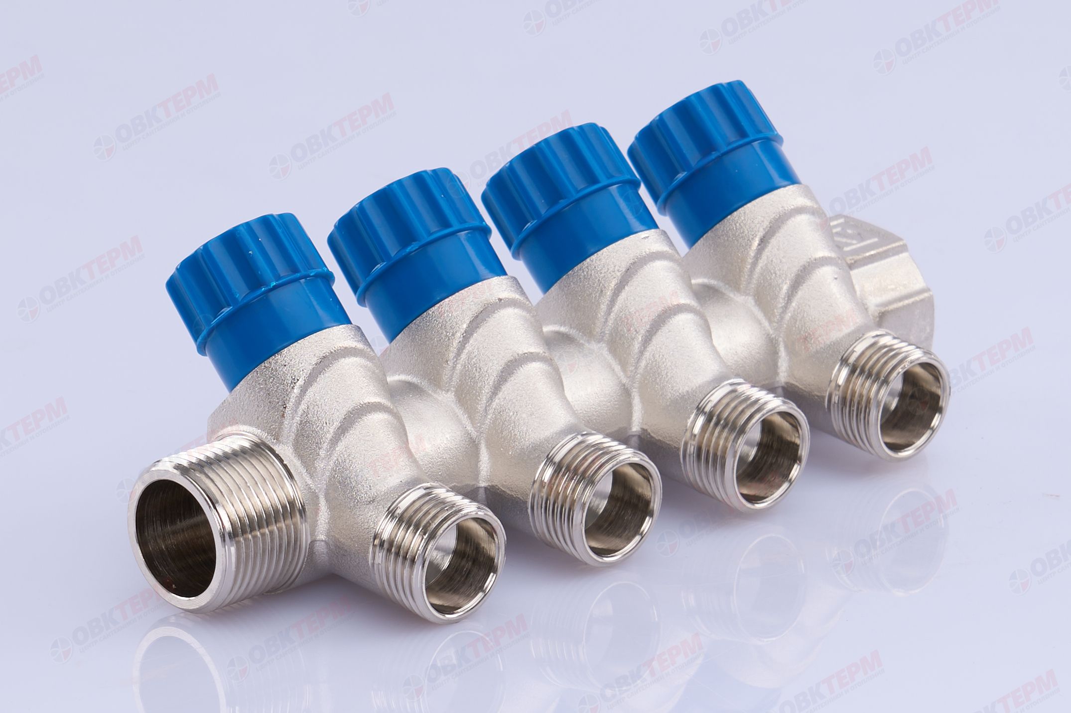 Коллектор  Valtec с регулир вентилями  3/4" * 4вых  1/2"нар   (1уп/17ящ) - изображение №1