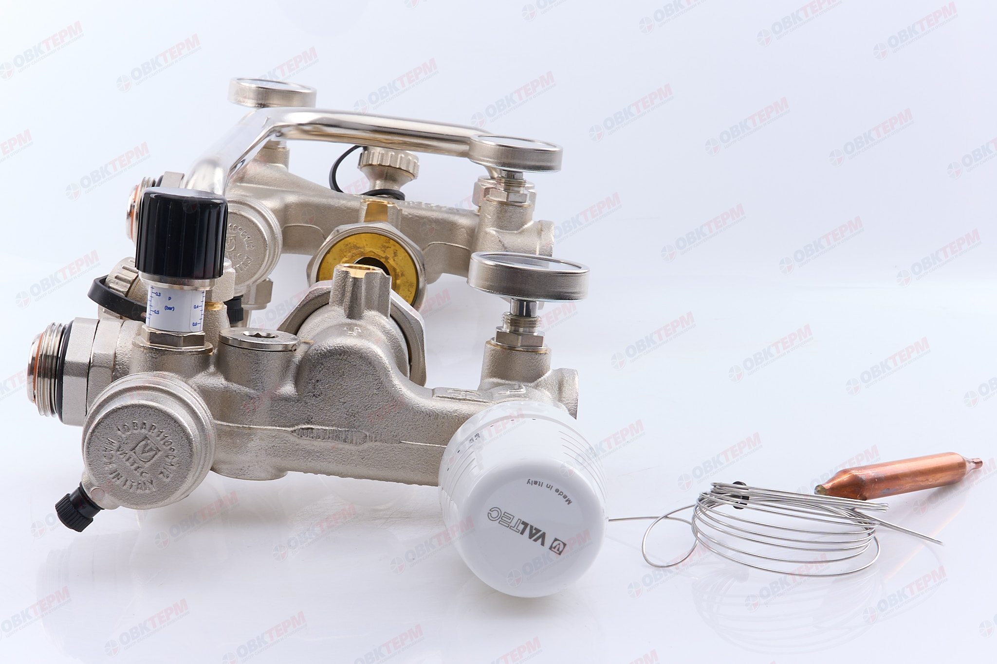Насосно-смесительный узел Valtec  с термоголовкой, без насоса. монт. длина насоса 180мм.(VT.COMBI.0) - Изображение №4