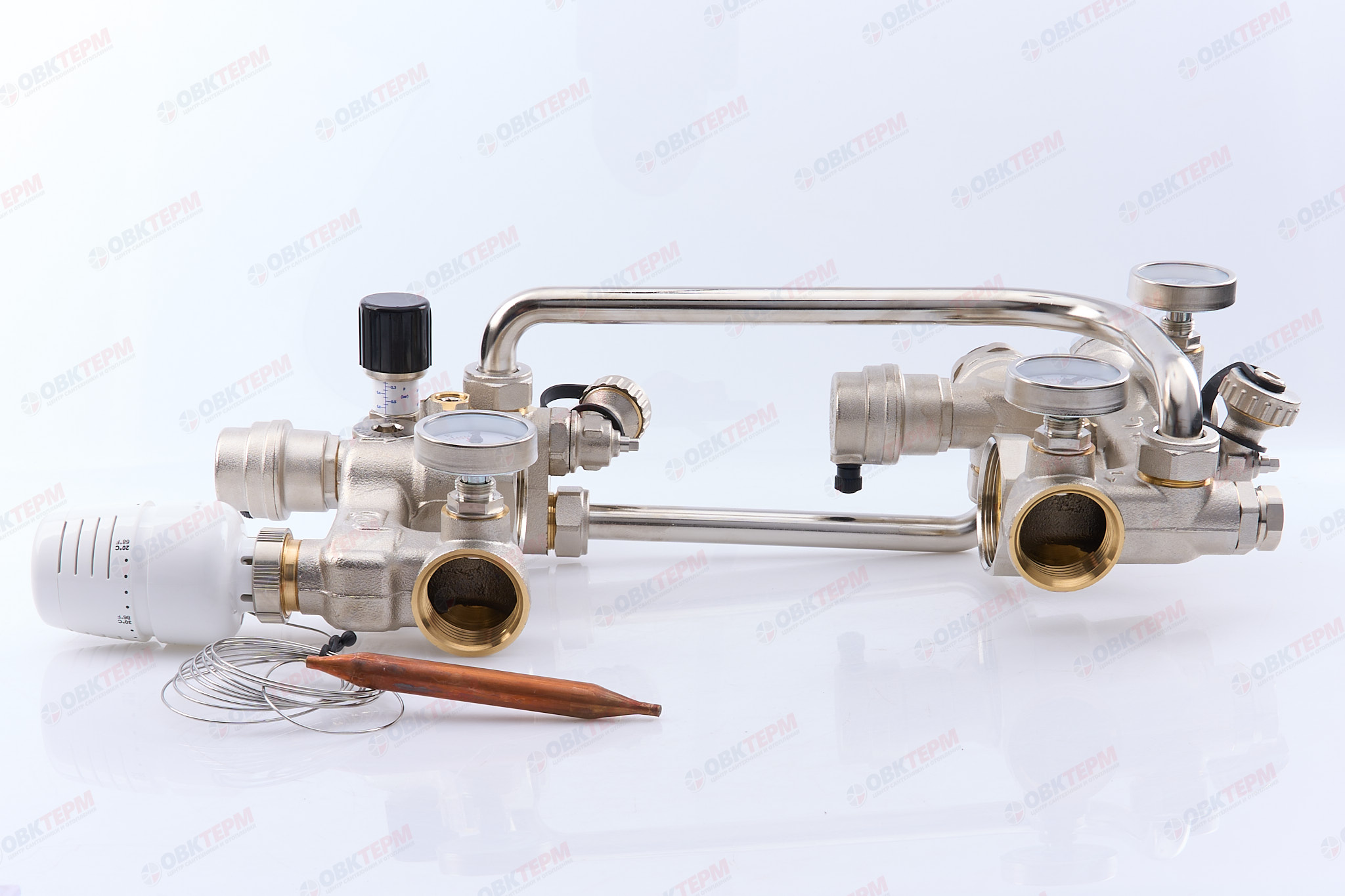 Насосно-смесительный узел Valtec  с термоголовкой, без насоса. монт. длина насоса 180мм.(VT.COMBI.0) - Изображение №5