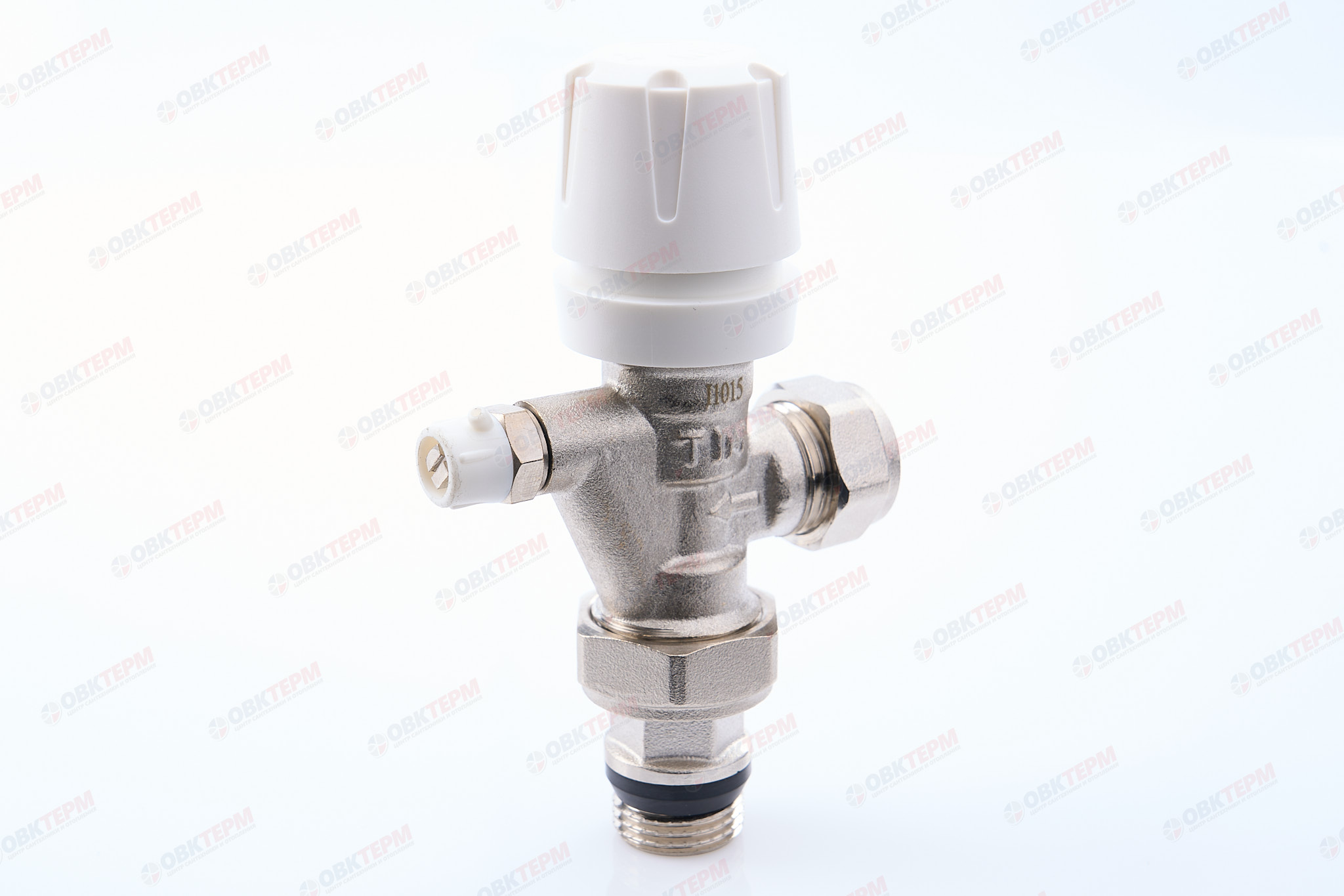 Кран рад.   под  термоголовку угл с осевым упр. и воздухоотв 1/2 TIM   (1шт/40ящ) - Изображение №1