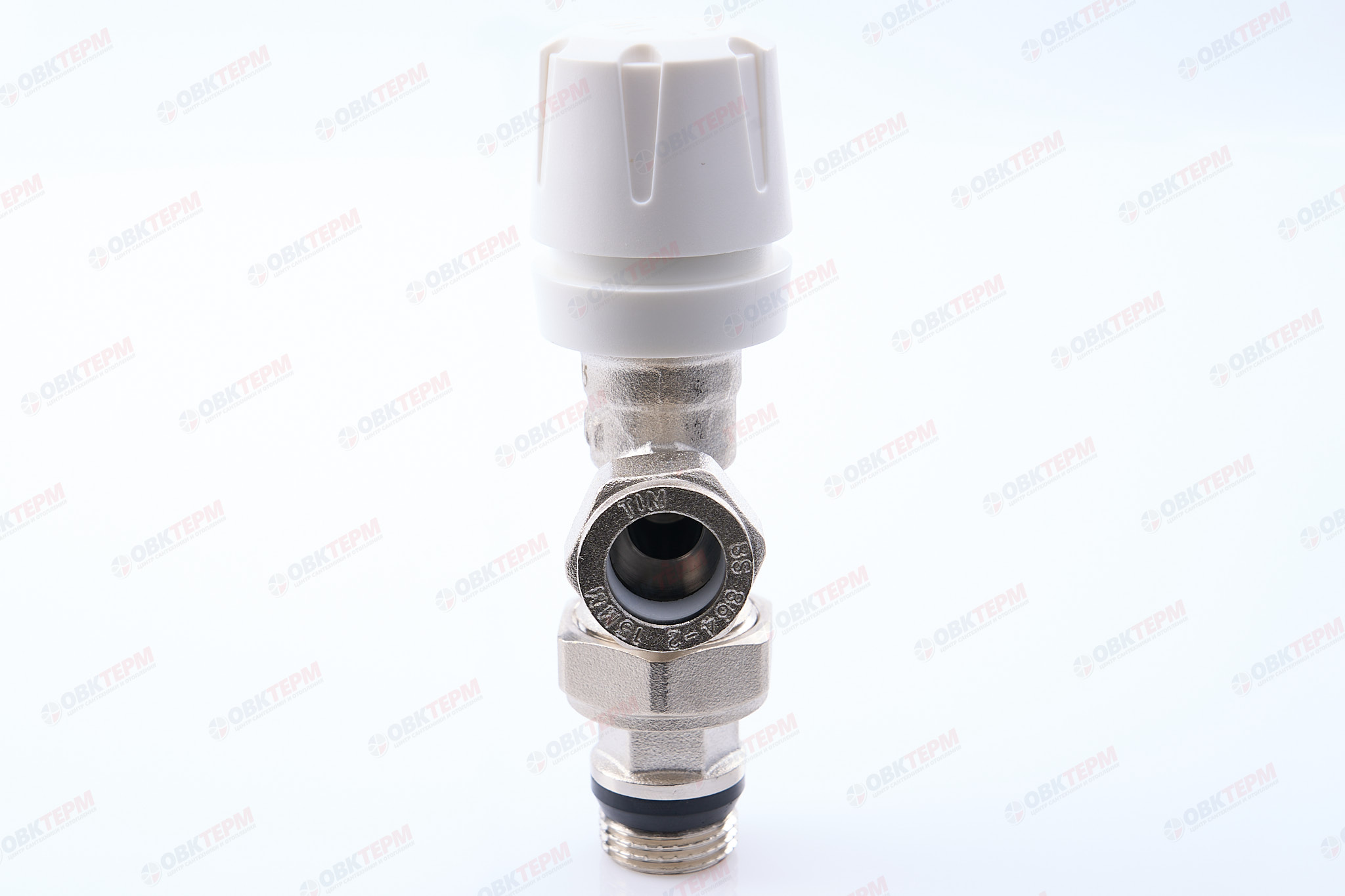 Кран рад.   под  термоголовку угл с осевым упр. и воздухоотв 1/2 TIM   (1шт/40ящ) - Изображение №3