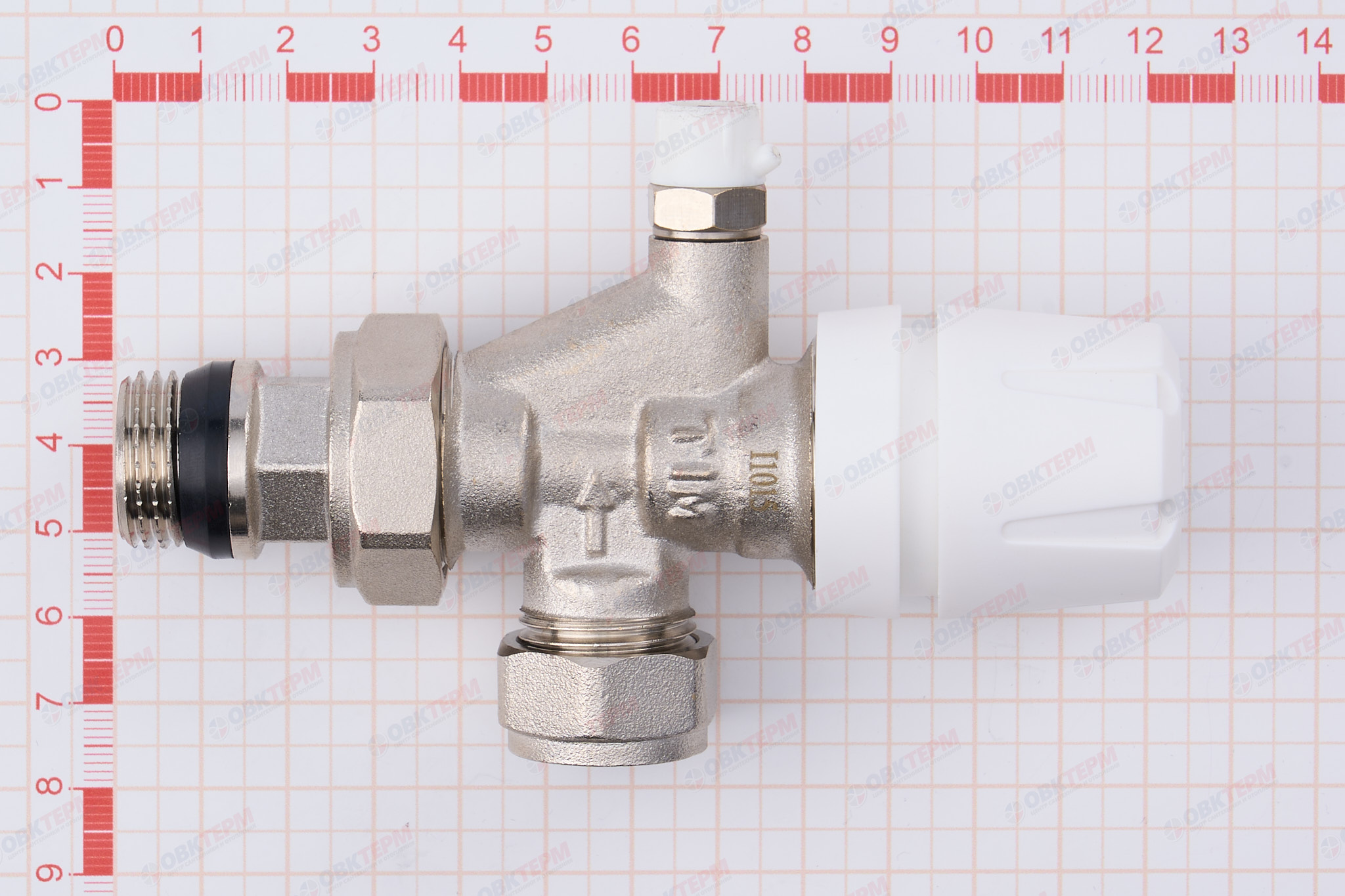 Кран рад.   под  термоголовку угл с осевым упр. и воздухоотв 1/2 TIM   (1шт/40ящ) - миниатюра №8