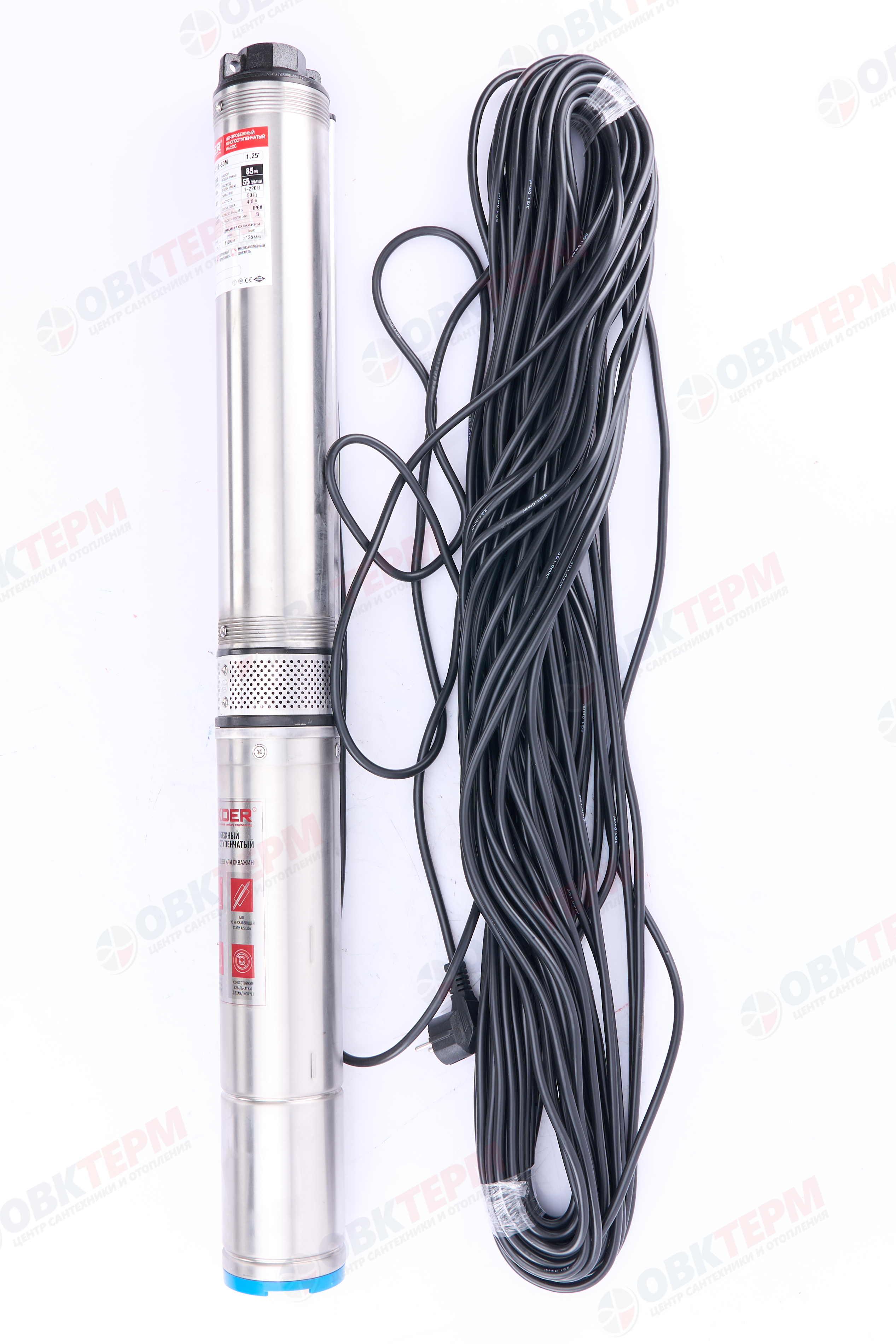Насос погружной   4KDm  3/12  50M KOER (0,75кВт/55л.м./85м/50м кабеля) - Изображение №2