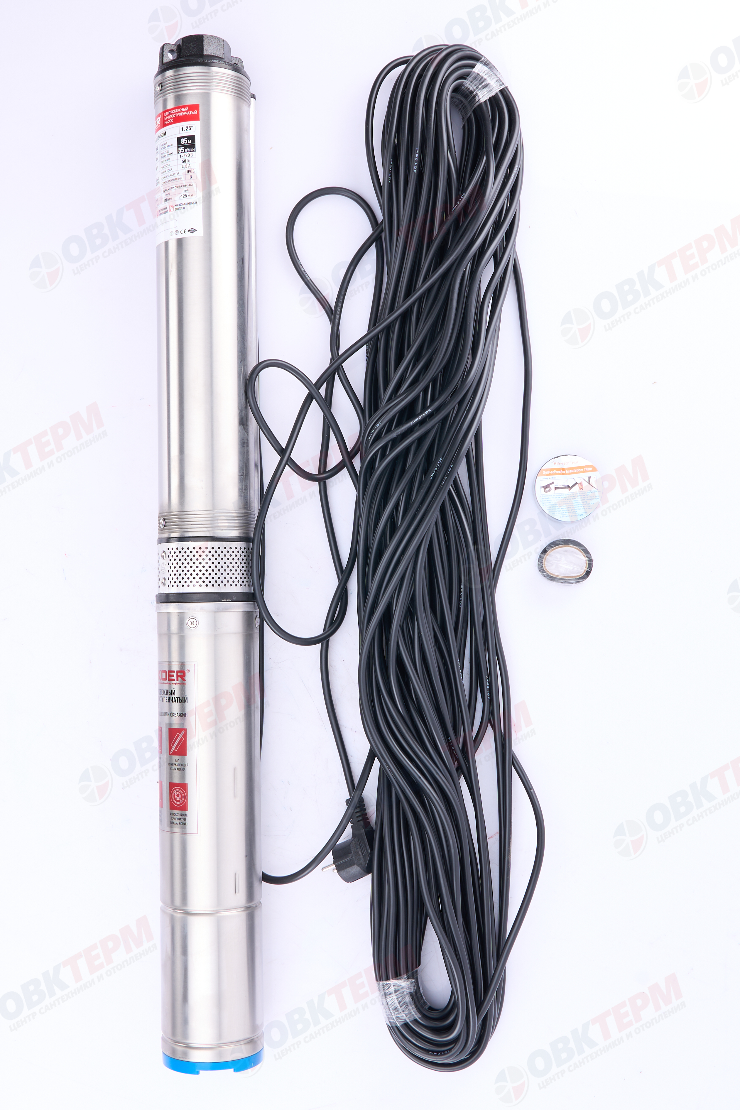 Насос погружной   4KDm  3/12  50M KOER (0,75кВт/55л.м./85м/50м кабеля) - Изображение №3