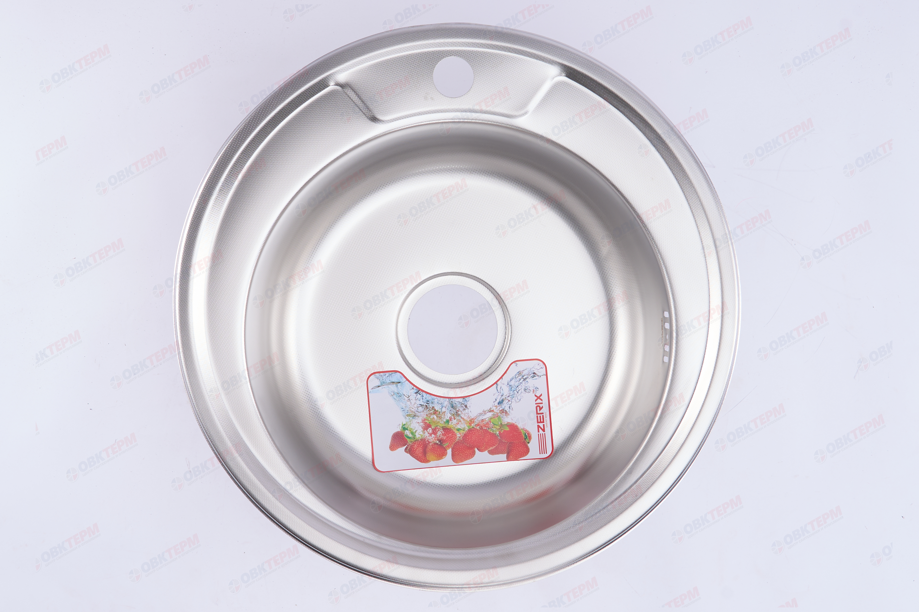 ZERIX мойка Z490-06-170D (decor) ВРЕЗНАЯ /сифон (10шт/ящ) - миниатюра №6