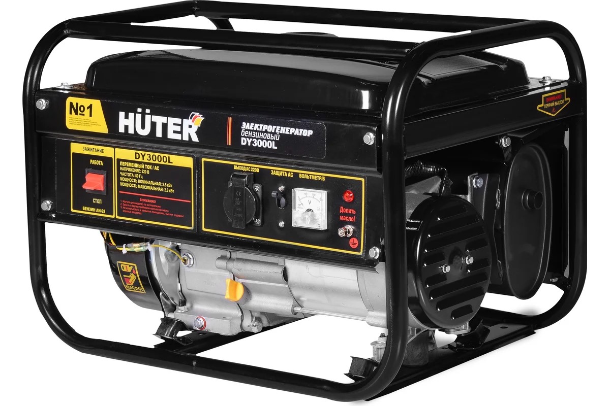 Электрогенератор бензиновый DY3000L Huter - Изображение №1