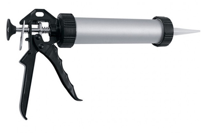 Пистолет для герметика закрытый алюминий 375мм/600мл TOLSEN - Изображение №1