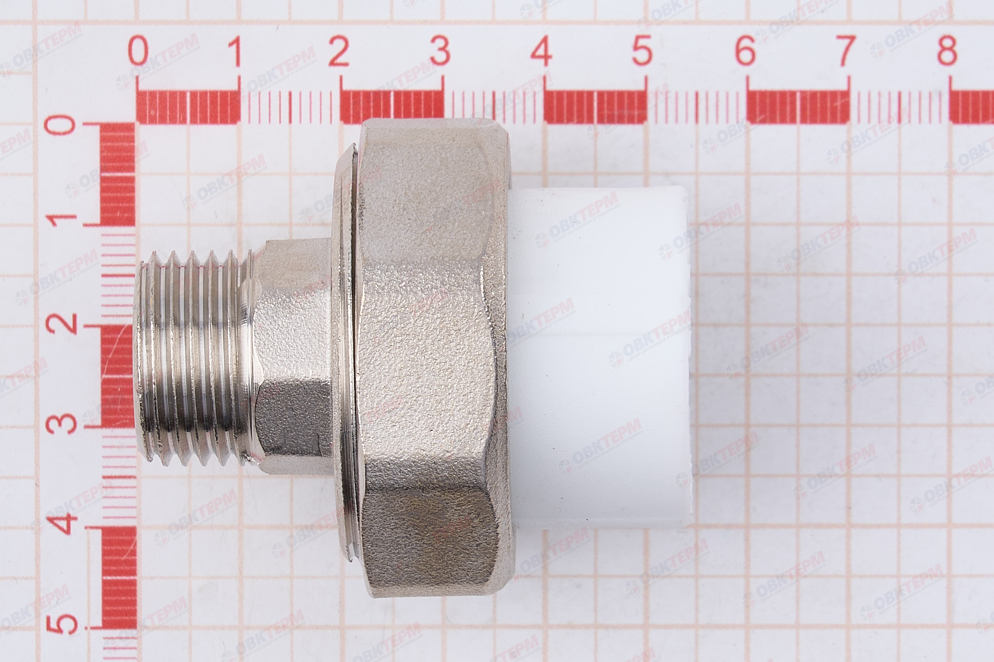 Разборное соединение   25 * 1/2 н        (VALFEX)  белый  (120/20) - миниатюра №6