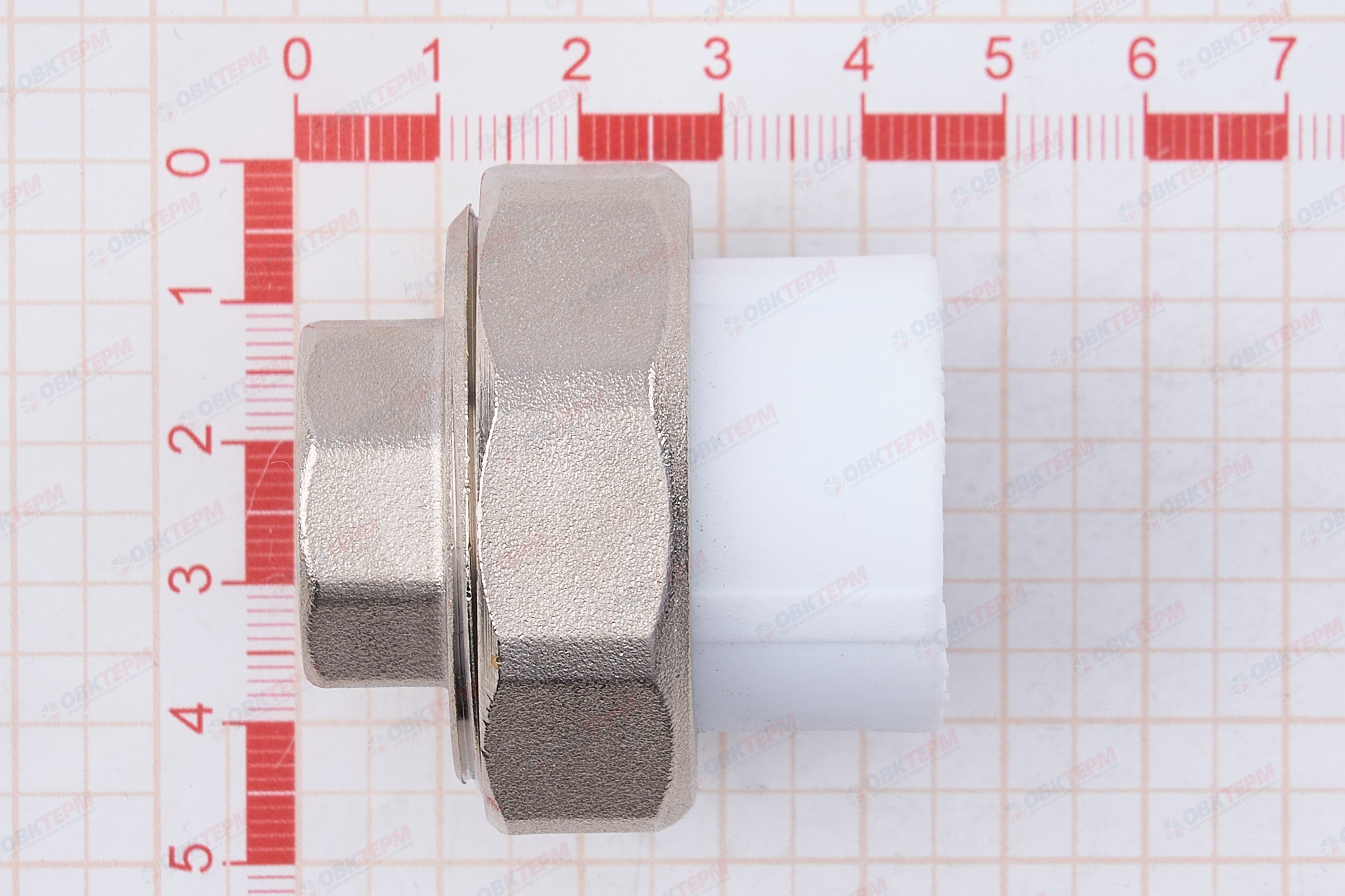 Разборное соединение   25 * 1/2 в        (VALFEX)  белый  (125/25) - миниатюра №6