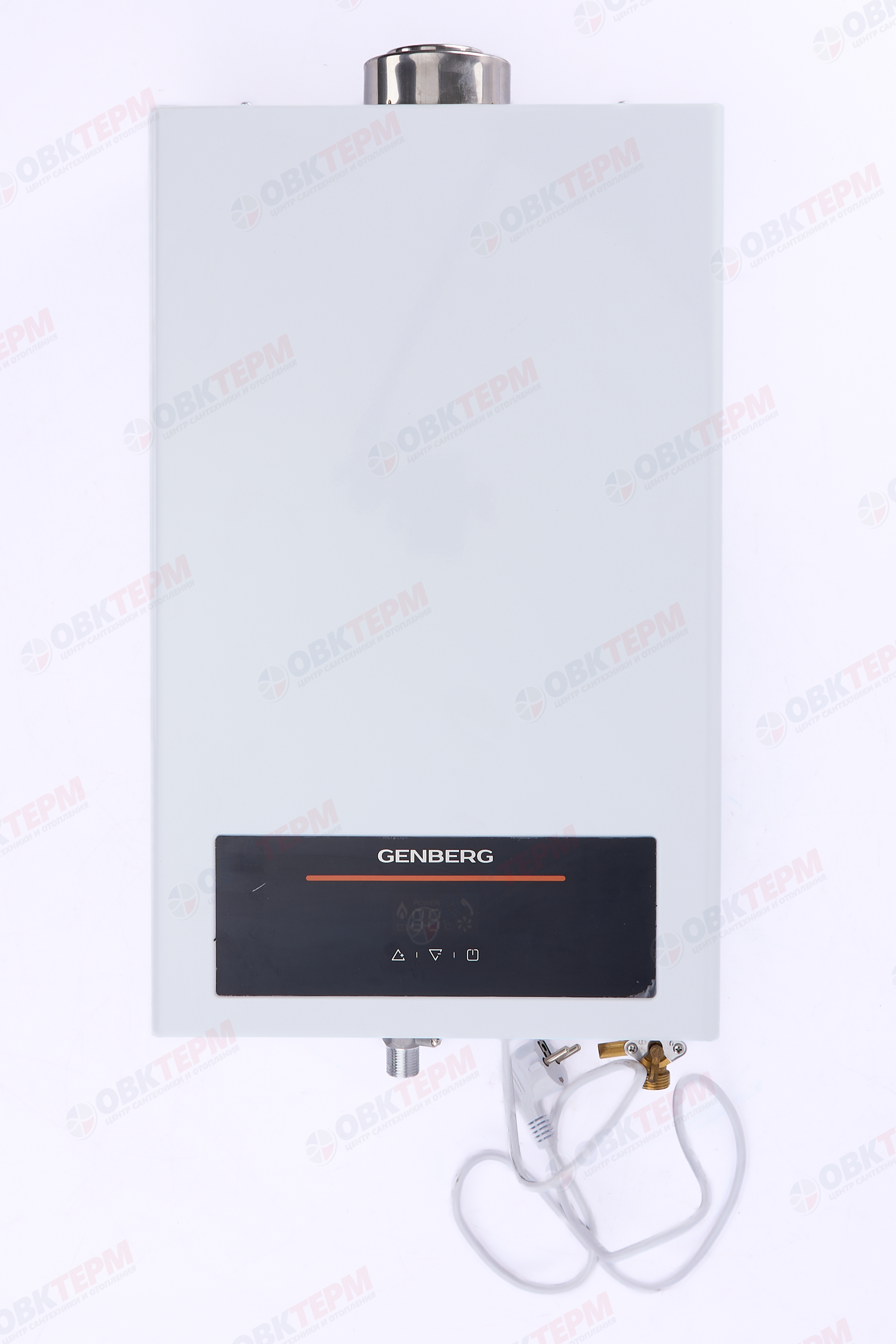 Колонка газовая  GENBERG 710.01  Turbo Max  12л. БЕЛАЯ (c трубой)  (Закрытая камера сгорания) - Изображение №1