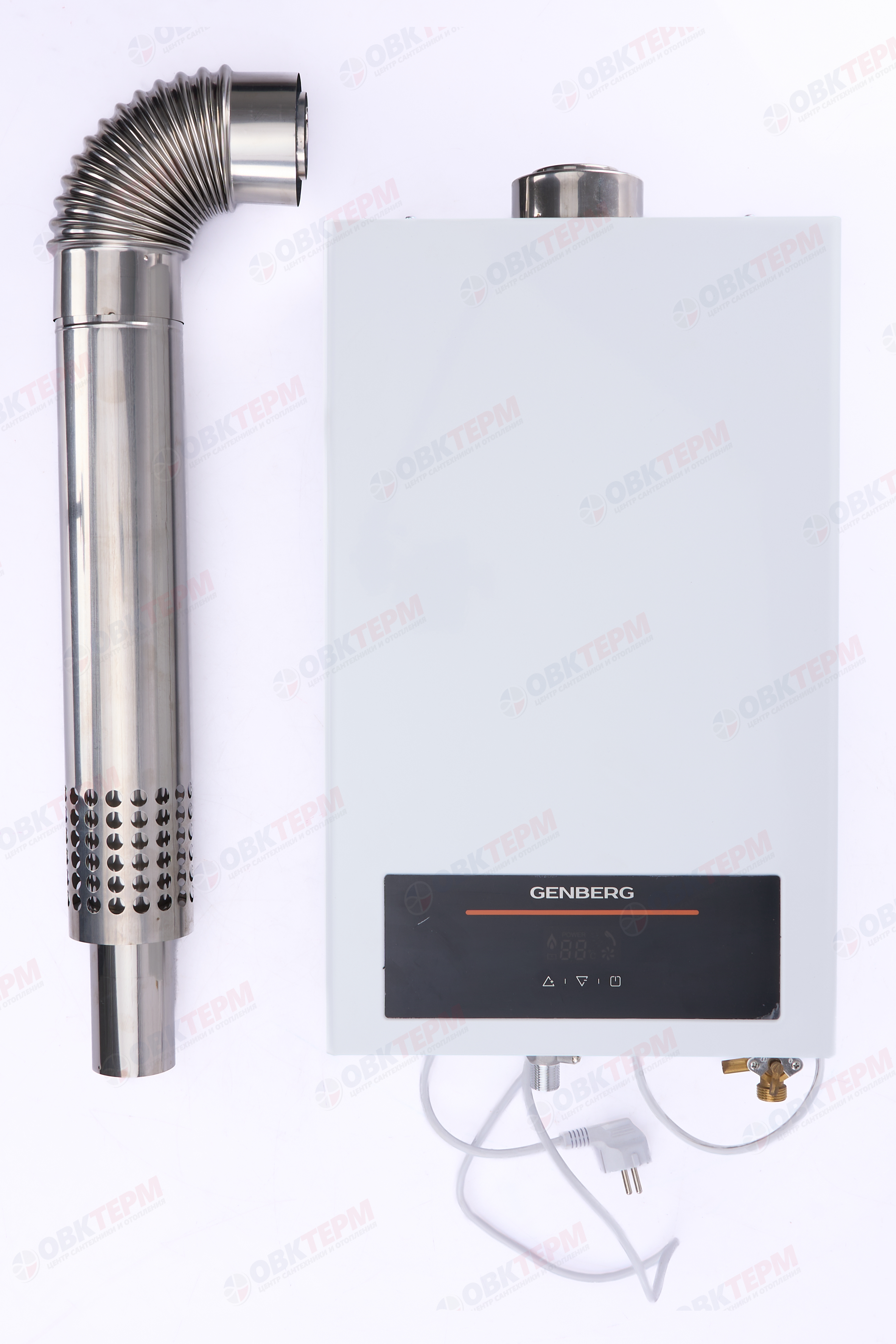 Колонка газовая  GENBERG 710.01  Turbo Max  12л. БЕЛАЯ (c трубой)  (Закрытая камера сгорания) - миниатюра №6