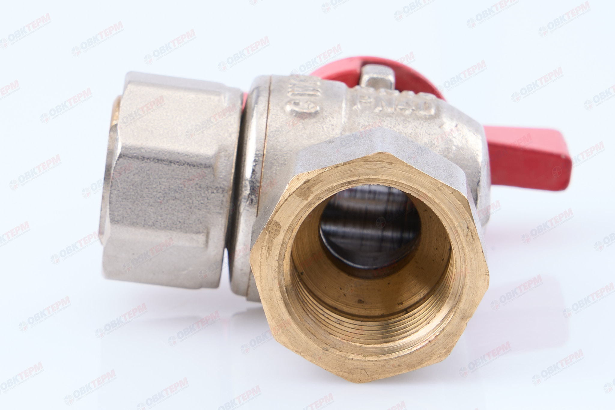 Кран шаровый    Valtec угловой с накидной гайкой    1/2"  вв  (15/60) - миниатюра №6