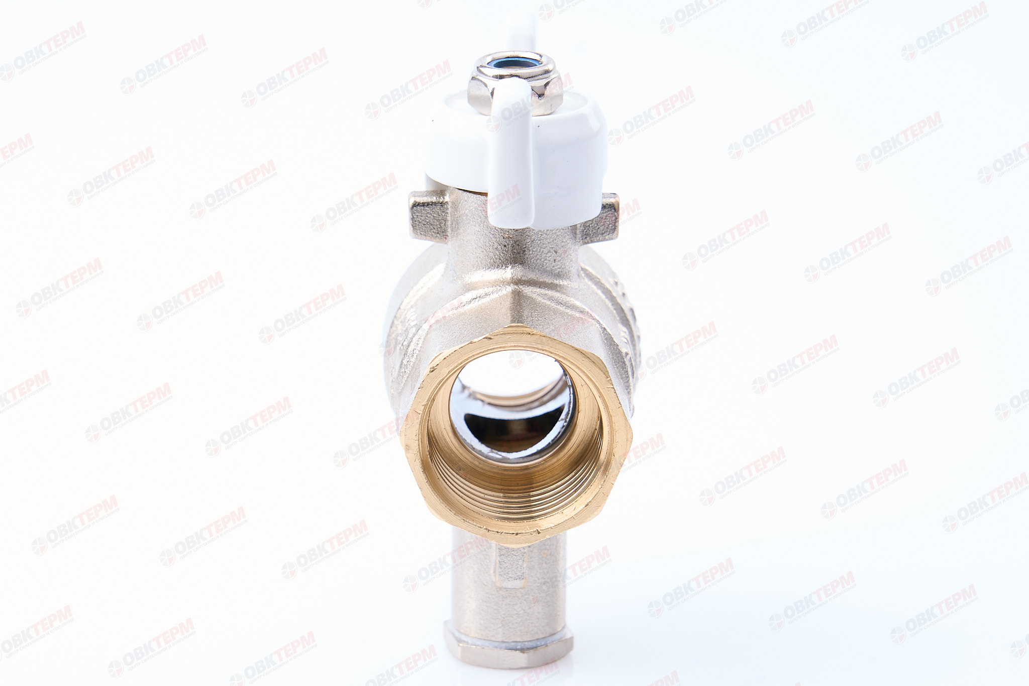 Кран шаровый     TIM      1/2" ВВ   бабочка с подкл датч М10   (60/15 шт) - миниатюра №6