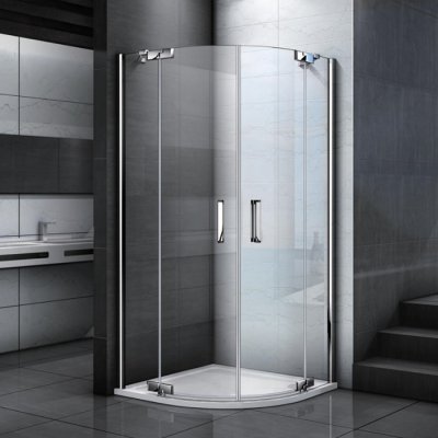 Душевое ограждение   GAPPO   G101.1.9090 (двери распашные, проф. глянец, стекло 8мм, 900*900*1900mm) - Изображение №1