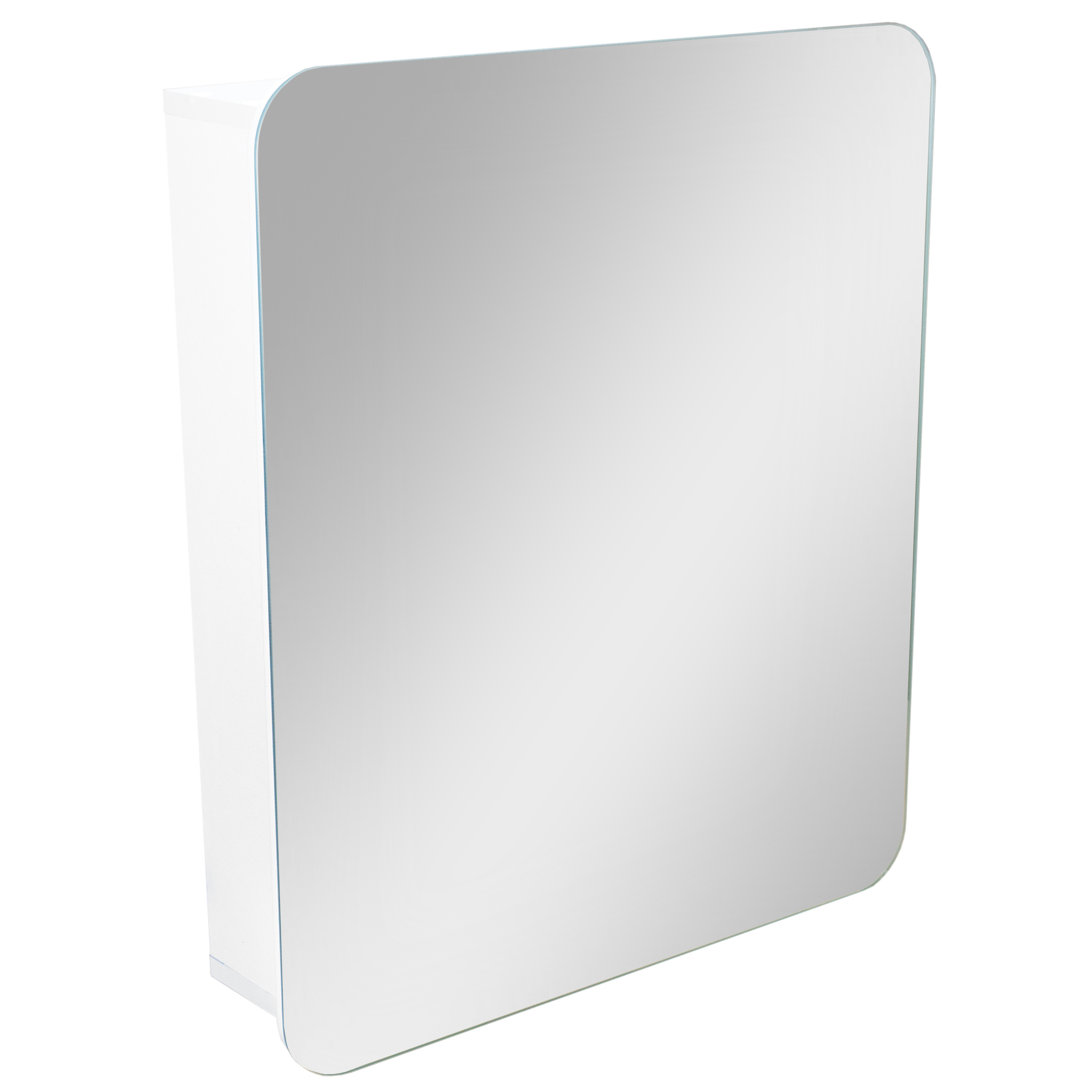 Шкаф-Зеркало 60 Фламенко 612, белое, Flamenco  (В700хШ600хГ180) - Изображение №1