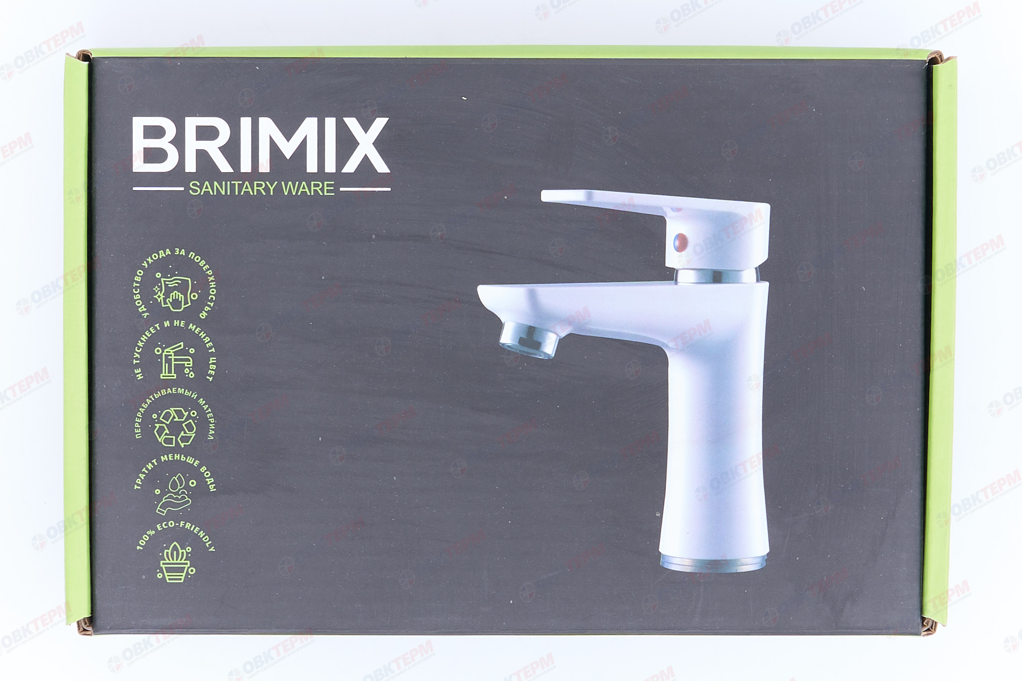 Смеситель д/умывальника BRIMIX 595 шаровый/ АБС пластик (черный) - миниатюра №8