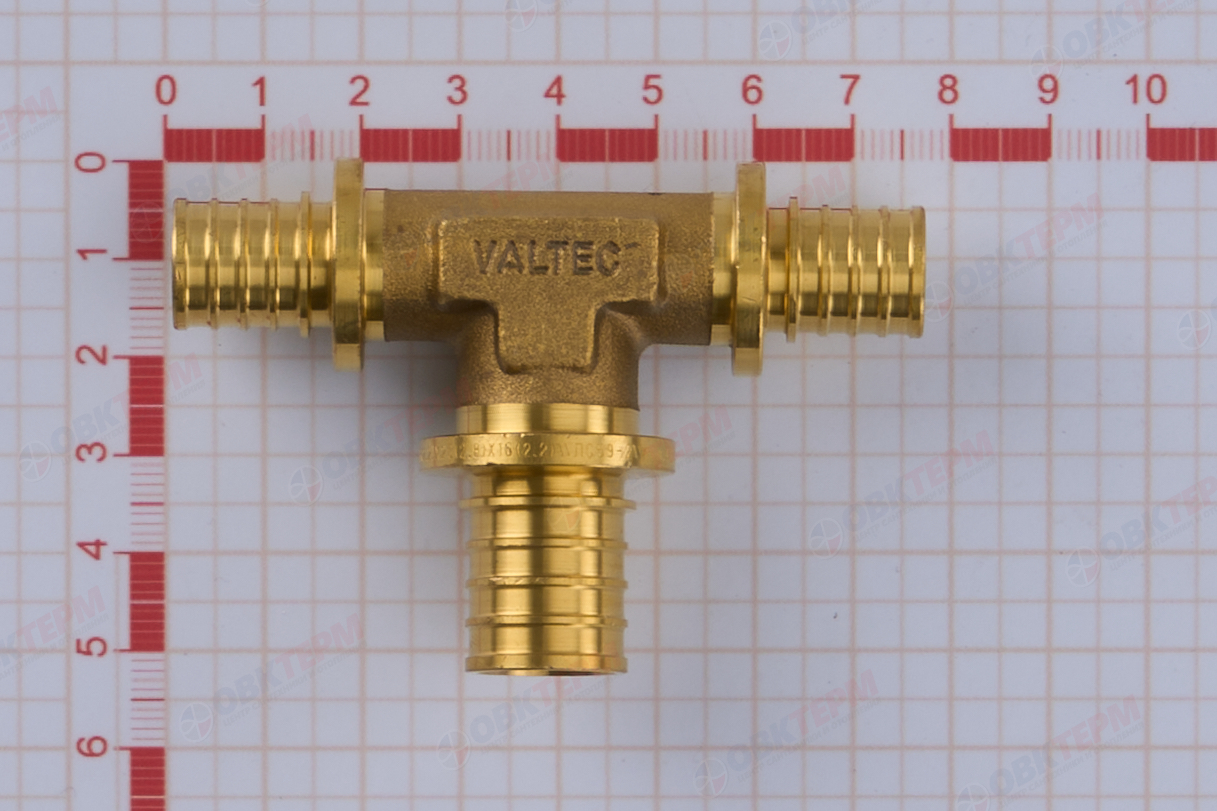 Тройник надвижной 16(2,2) х 20(2,8) х 16(2,2)    VALTEC  (75/5) - Изображение №5