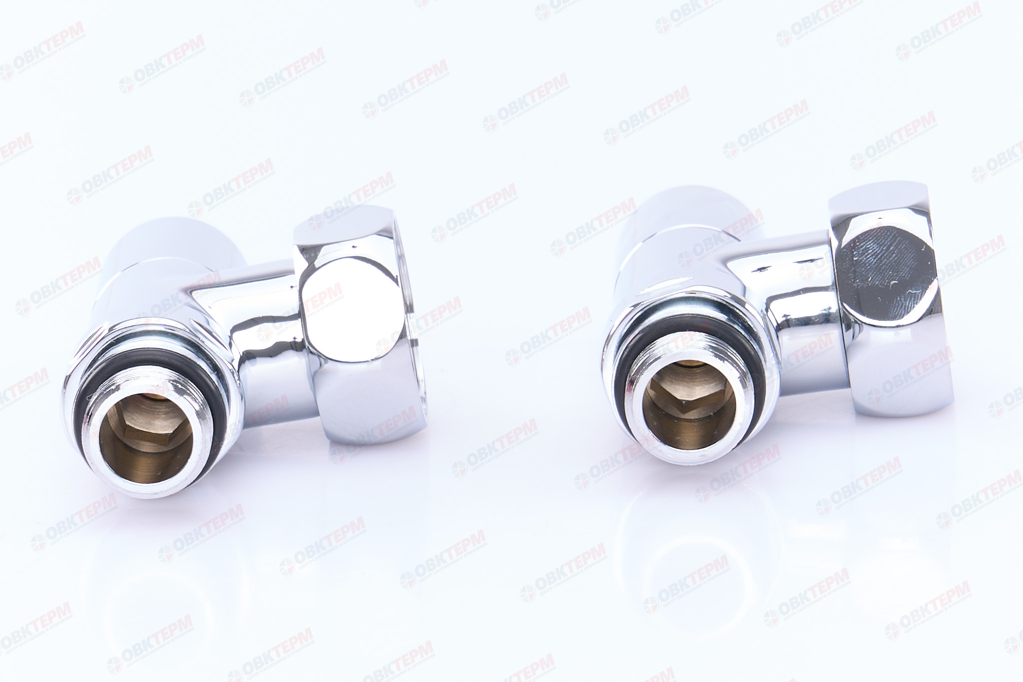 Кран  вентильный  с американкой   TIM  1"В - 1/2"Н  хром, угловой, вентельный   (1пара/20ящ) - Изображение №4