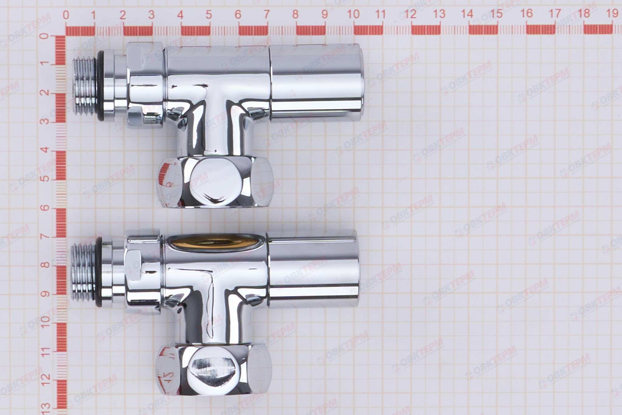 Кран  вентильный  с американкой   TIM  1"В - 1/2"Н  хром, угловой, вентельный   (1пара/20ящ) - Изображение №5