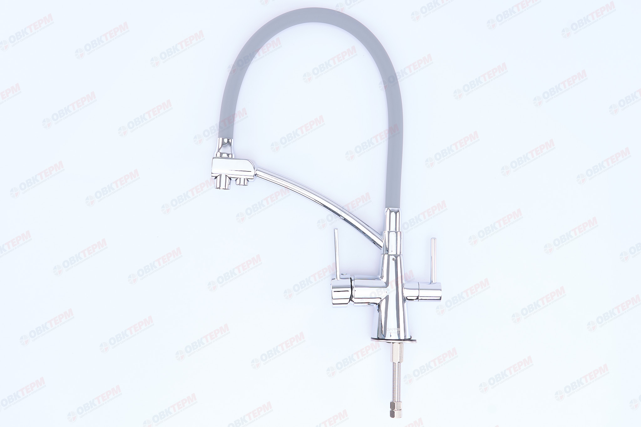 Смеситель д/кухни под ФИЛЬТР GAPPO G4398-17 латунь /хром /гибкий излив /Ø35 /шпилька - миниатюра №7