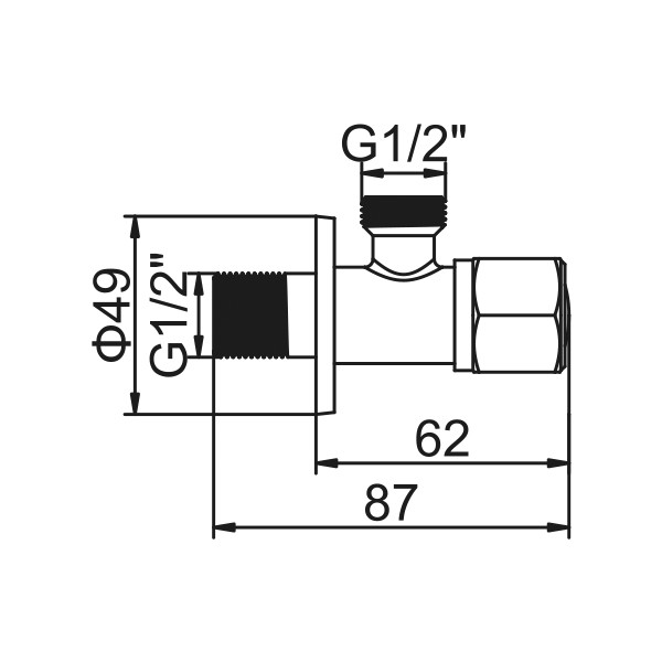 ZERIX VAL-06C (LR70508C) Кран для подкл. сантехприб. НЕРЖ  1/2"*1/2" (100 шт/ящ) - Изображение №2