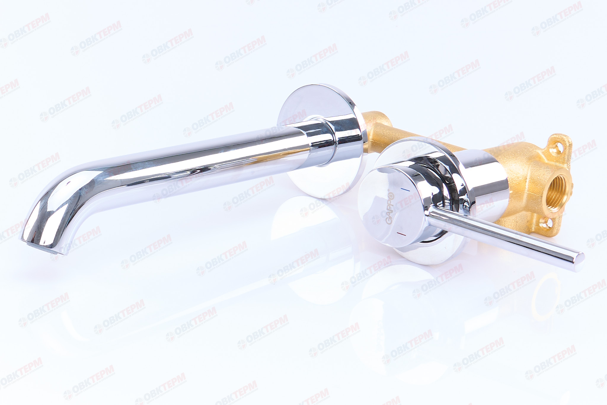 Смеситель встраиваемый, для ванны, хром, Ø35мм, G1206  GAPPO - Изображение №4