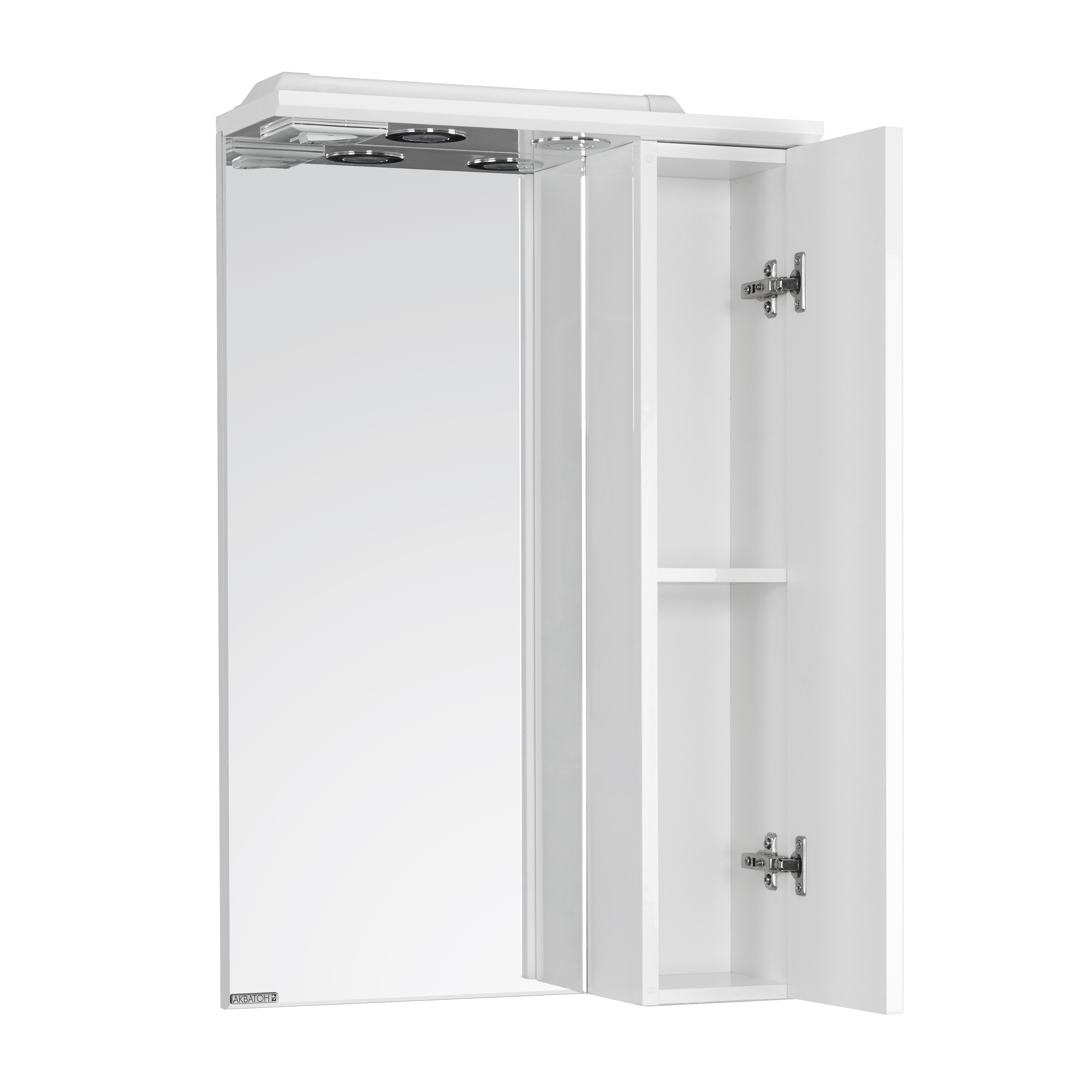 Зеркальный шкаф Aquaton  50 "Панда" правое белый - Изображение №2