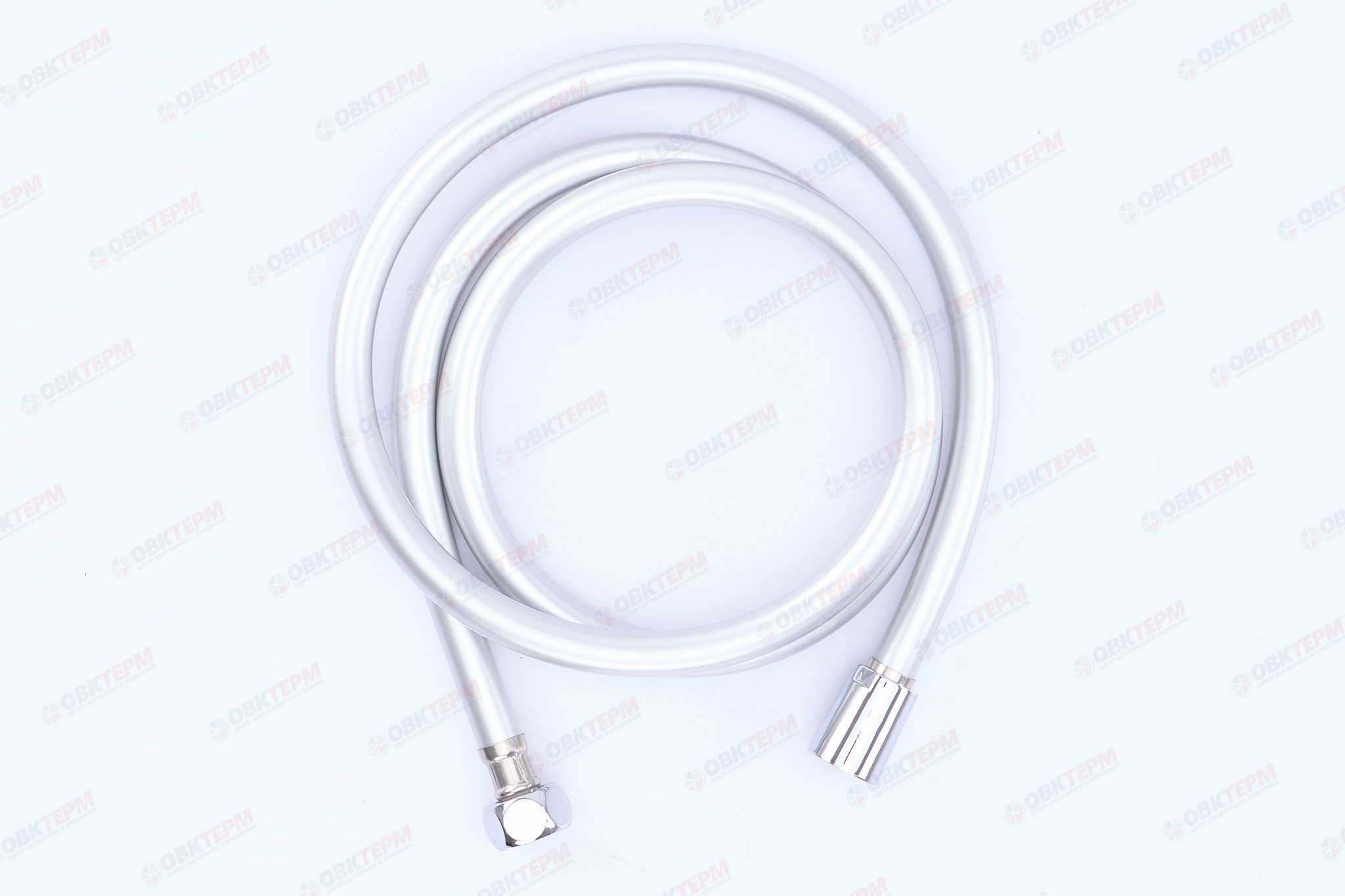 Шланг д/душа 150 см, d 14 мм, виниловый шланг,серебряный-блеск "OVERCON"   (50шт/ящ) - Изображение №3