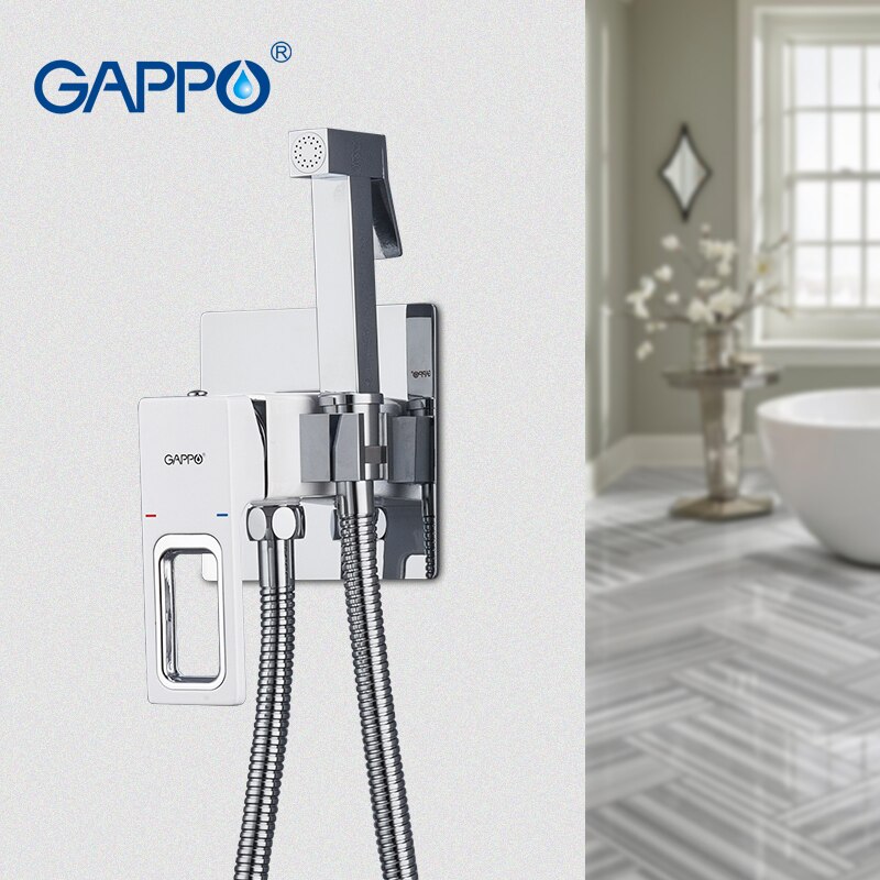 Смеситель с гигиеническим душем GAPPO G7217-8 белый/хром - миниатюра №4