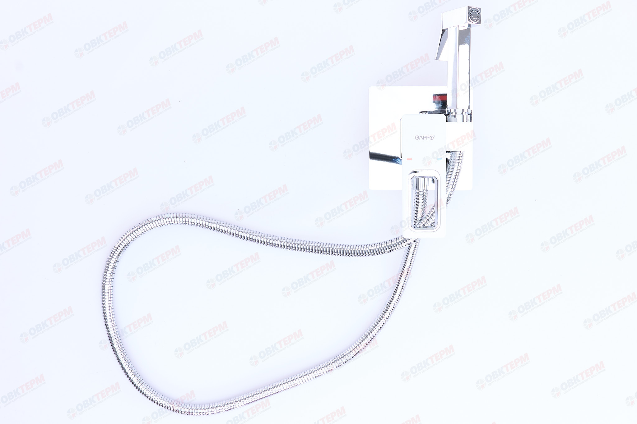 Смеситель с гигиеническим душем GAPPO G7217-8 белый/хром - Изображение №5