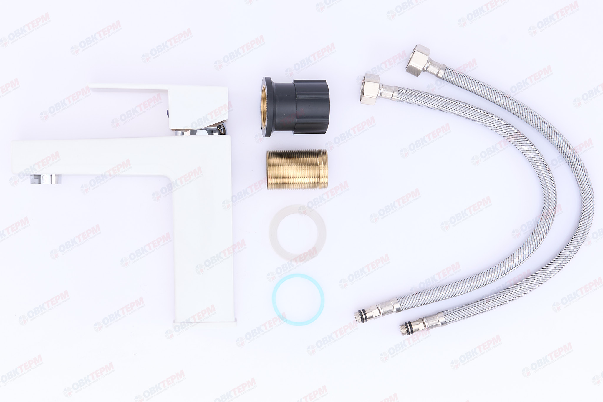 Смеситель д/умывальника BRIMIX 5973 шаровый/ АБС пластик (белый) - миниатюра №4