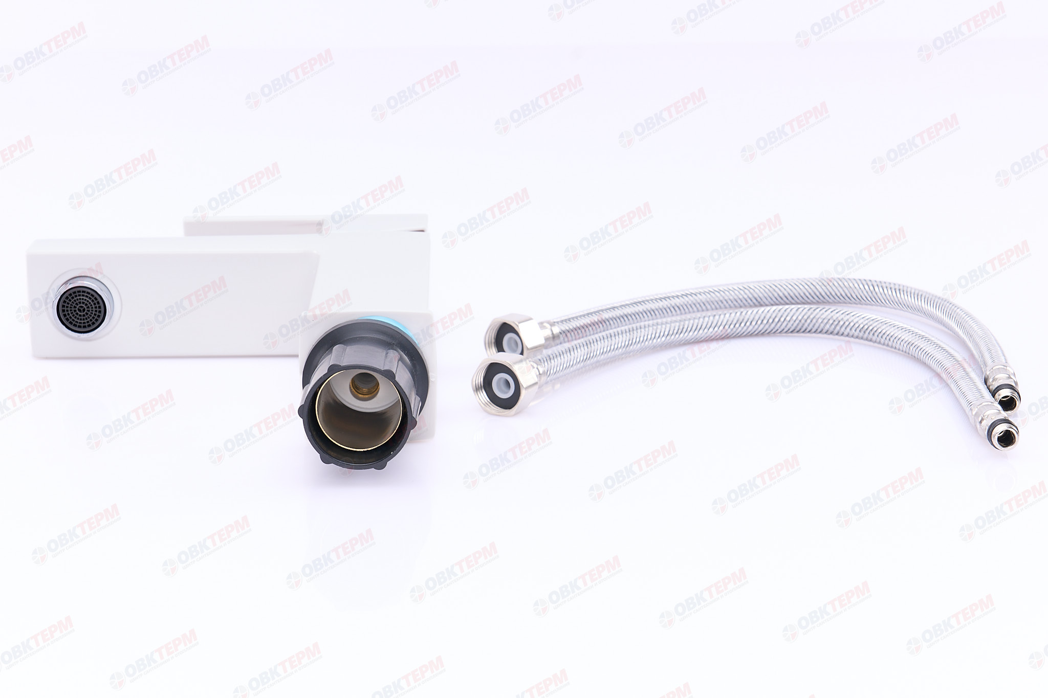 Смеситель д/умывальника BRIMIX 5973 шаровый/ АБС пластик (белый) - миниатюра №6