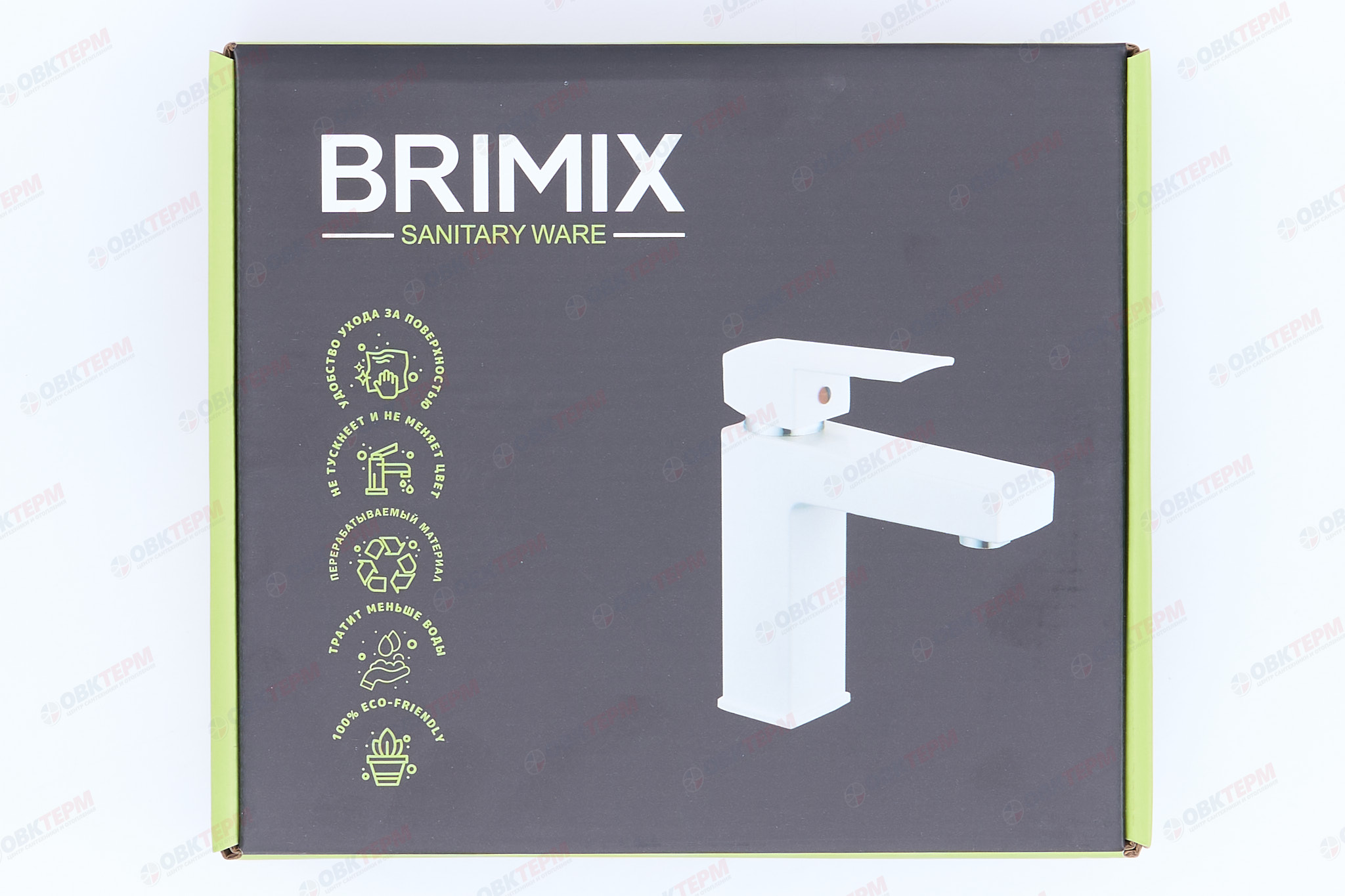 Смеситель д/умывальника BRIMIX 5973 шаровый/ АБС пластик (белый) - миниатюра №8