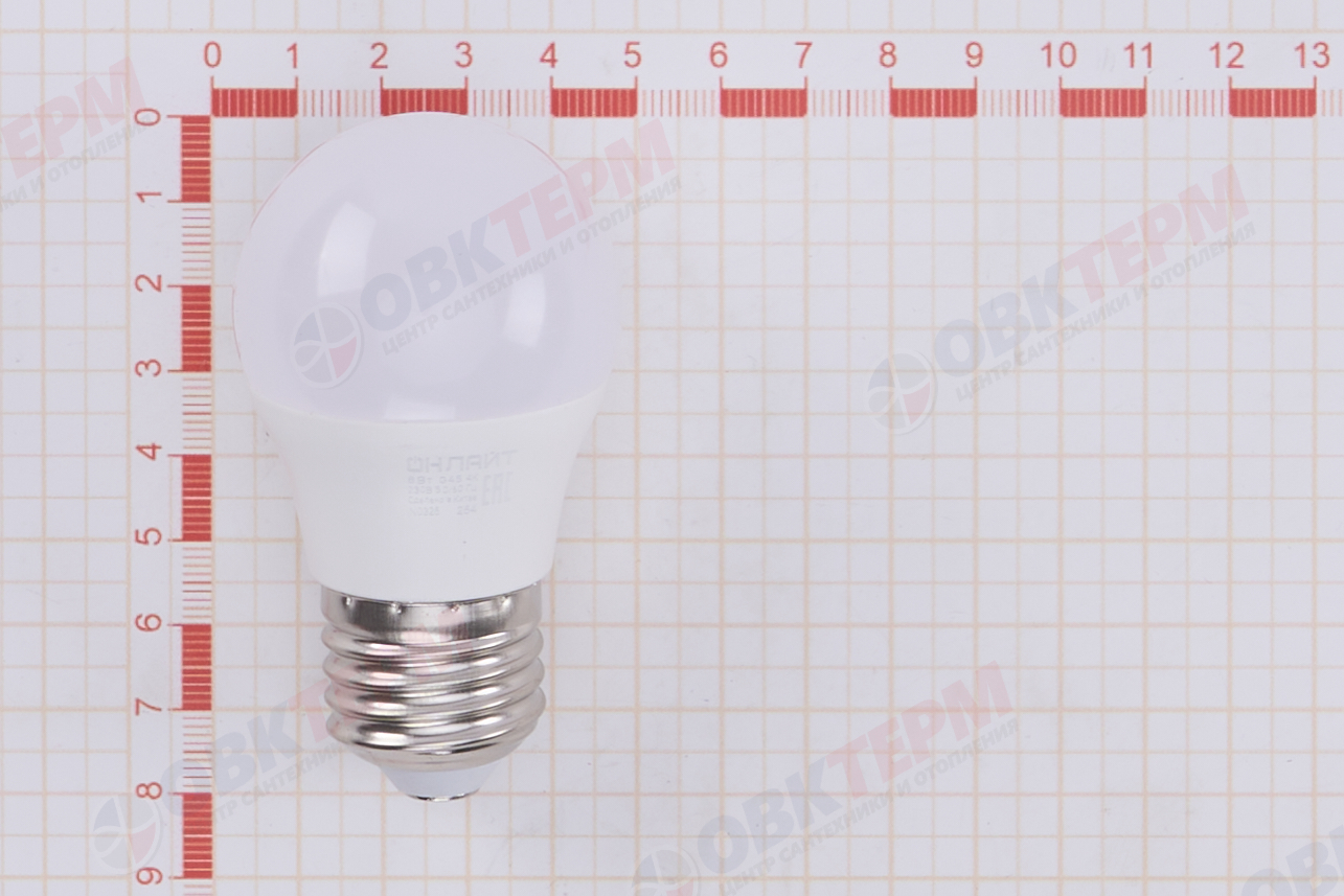 Лампа светодиодная ОНЛАЙТ E27 8Вт шар 4000К 71627 - миниатюра №6