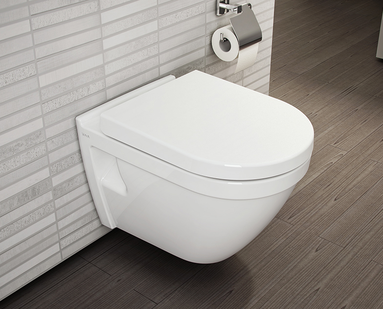 Унитаз подвесной VITRA "S50 Rim-Ex", безободковый, без сиденья, (Ш400хВ400хГ600) - изображение №1