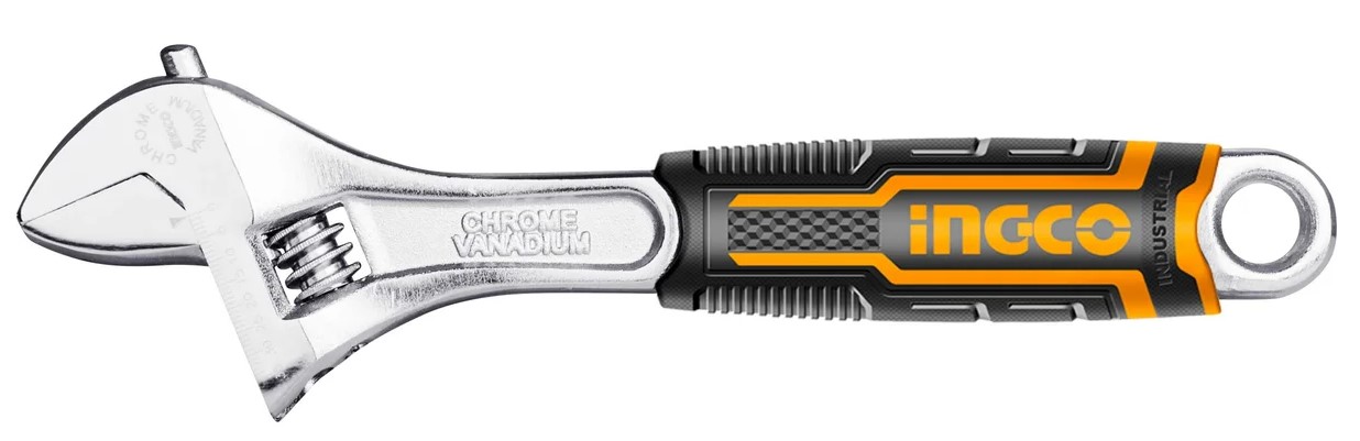 Ключ разводной 150 мм (0-24 мм) с двухкомпонентной ручкой INGCO - Изображение №1