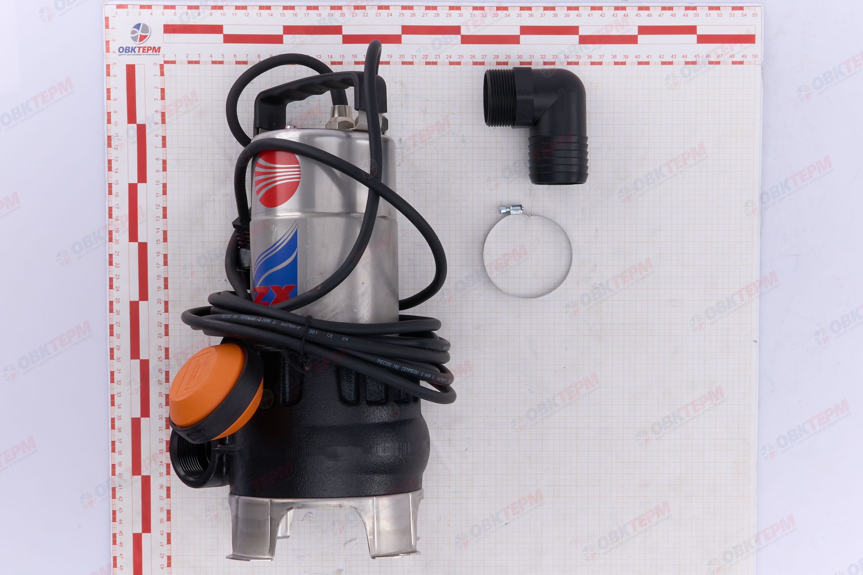 Насос фекальный  ZXm-1A/40 каб 10м Pedrollo  (0,6кВт/400л.м./11м.) - миниатюра №6