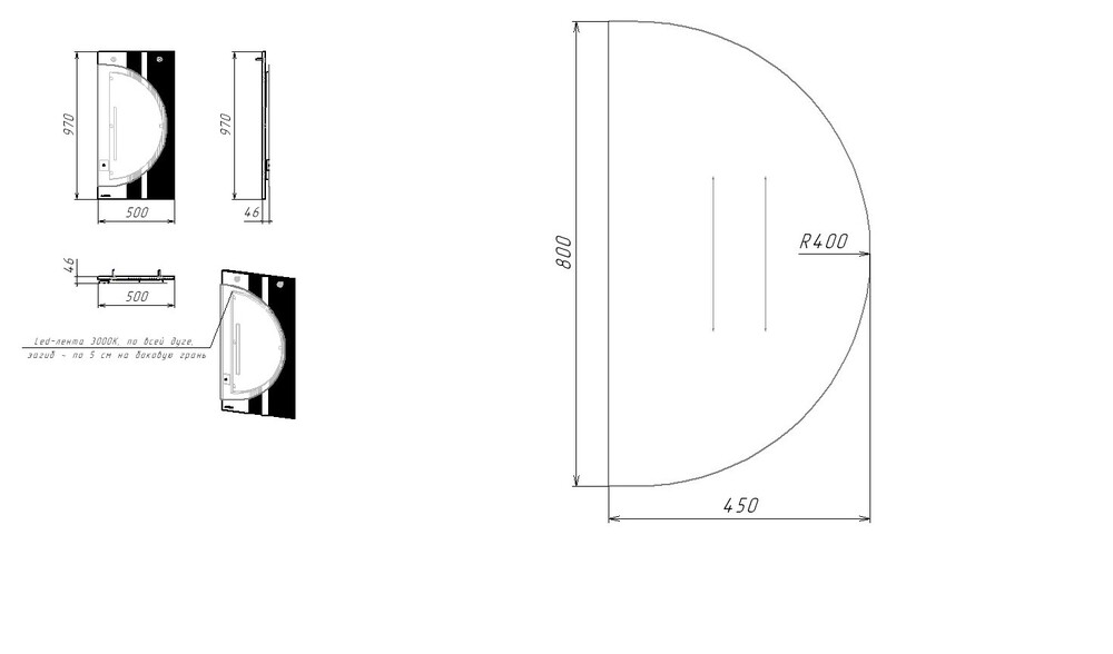 Зеркало  50 "Tai" EvaGold - Изображение №4